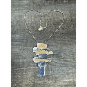 Vtg RLM Robert Lee Morris Sterling Silver Statement Pendant Necklace Hammered